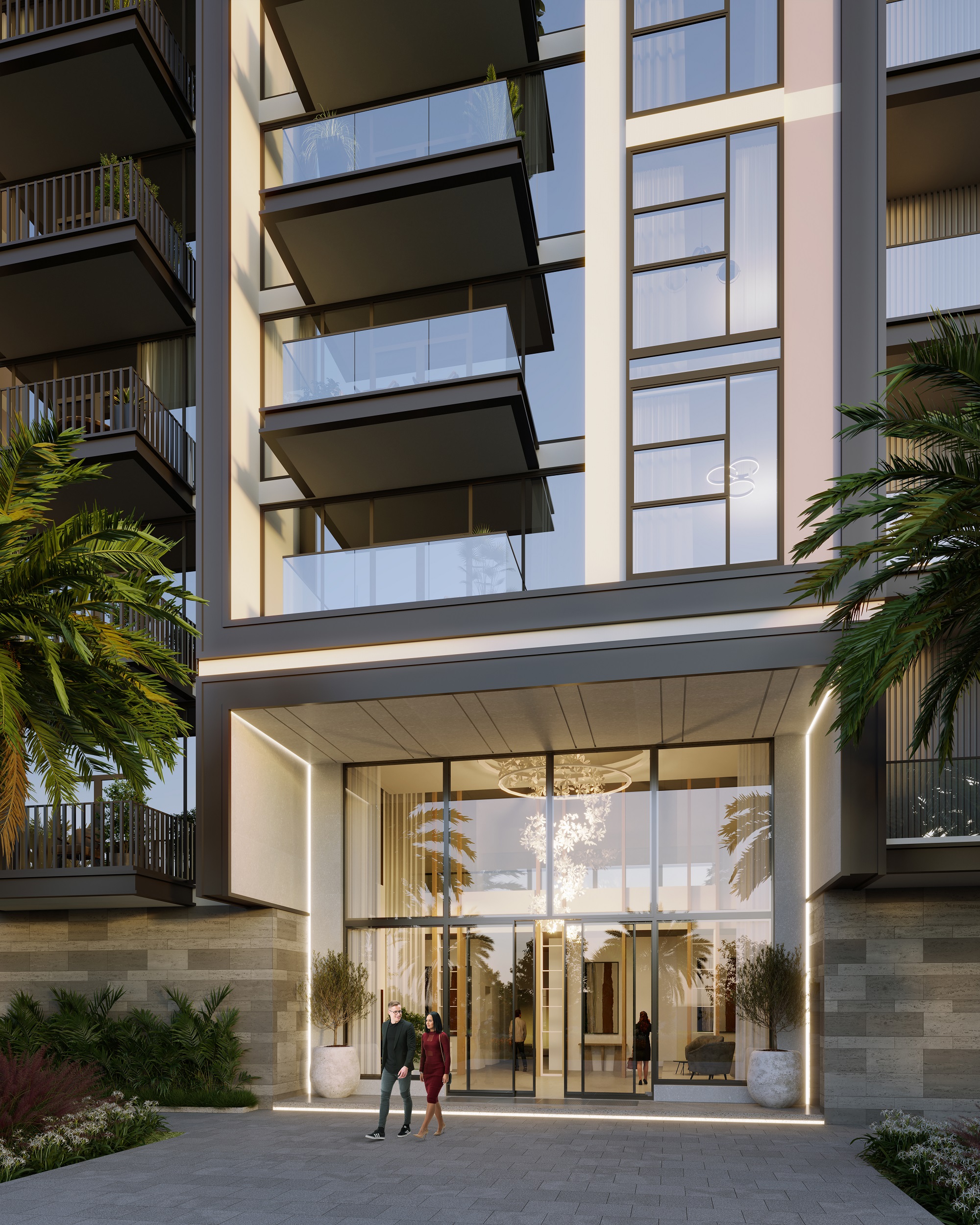 Arbor View – entrance with people